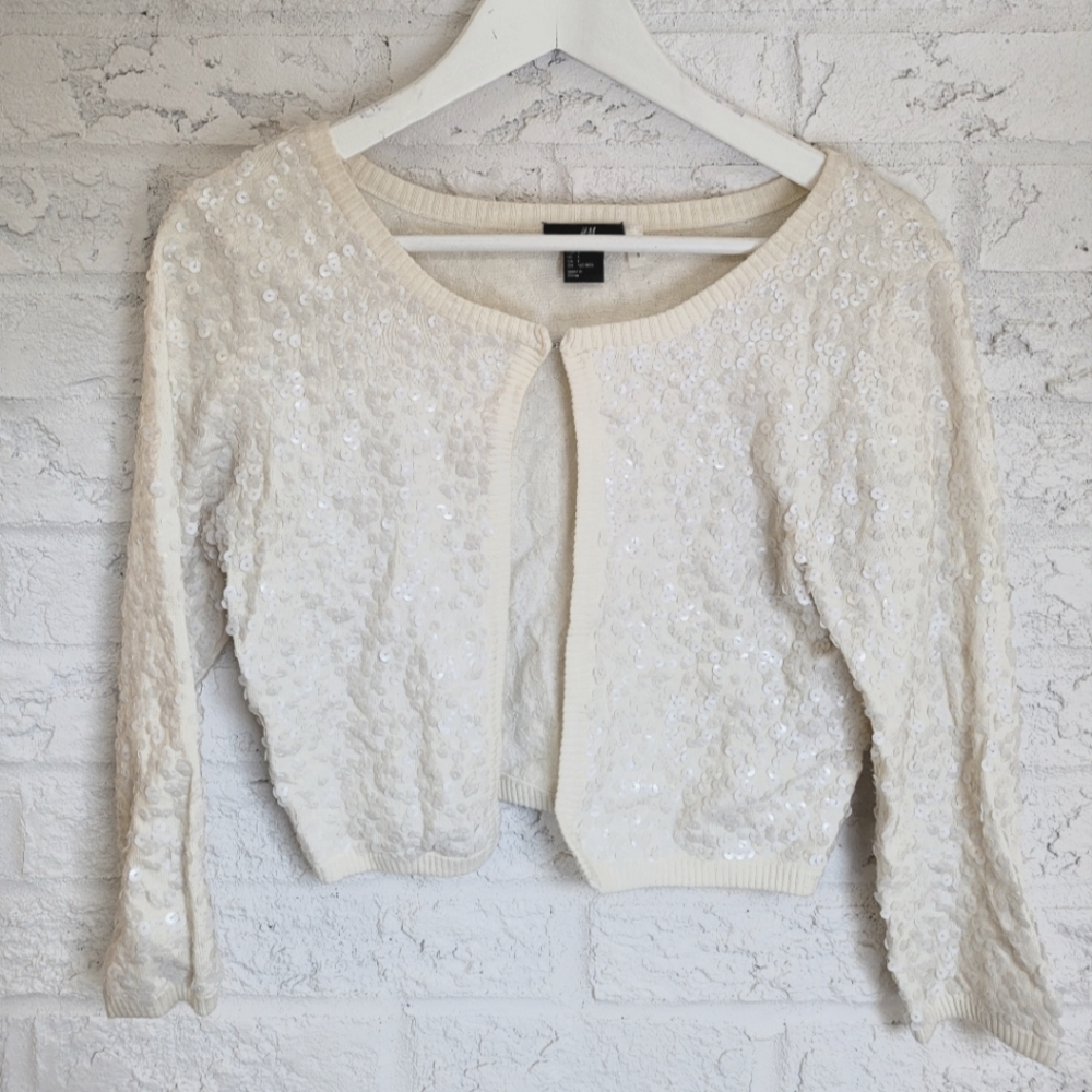 Cream Colored Sequined Bolero